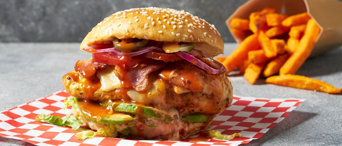 Spicy Chicken Burger  With Chips 